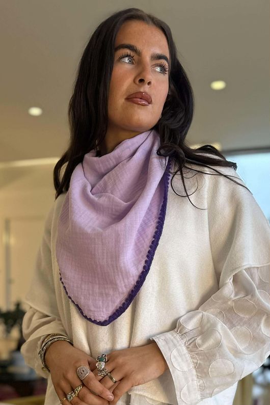 Pia Whipstitch Neckerchief Amethyst & Purple